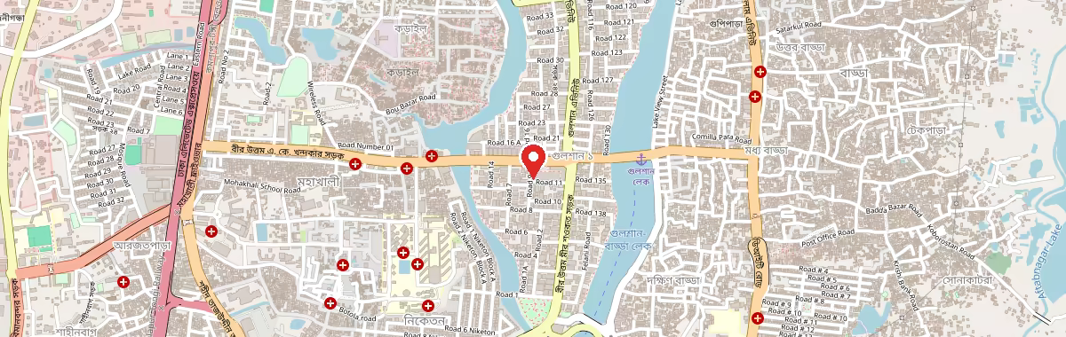 Map — office location, Niketon, Gulshan-1, Dhaka